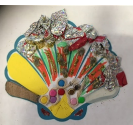 An example of Year 8 homework  - a shell collage 