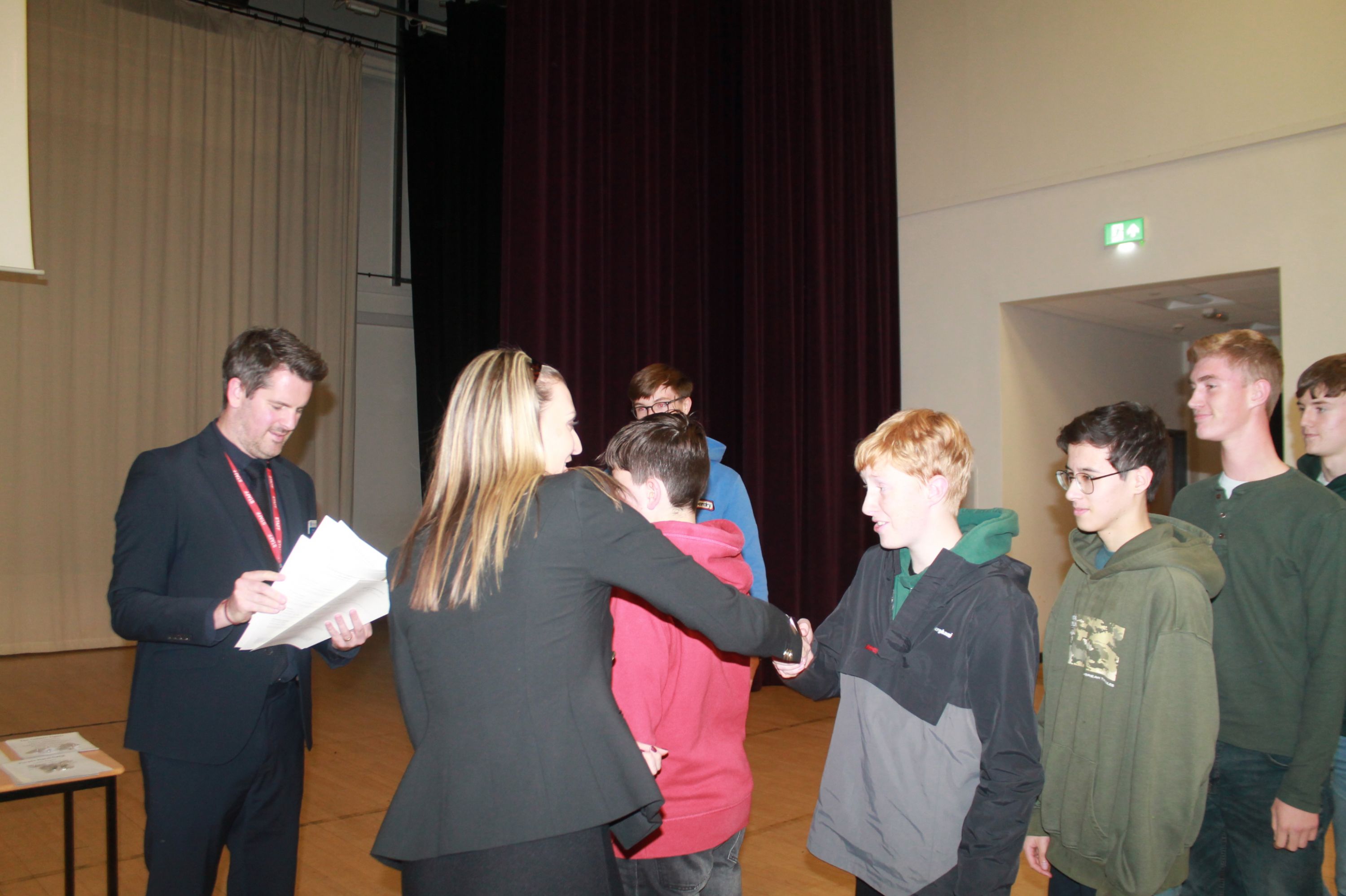 Students being presented with their DofE awards