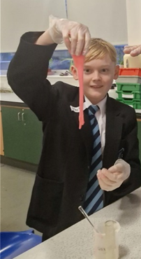 A student enjoying year 7 science club 