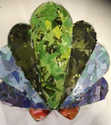 An example of Year 8 homework  - a shell collage 