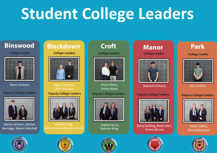 Year 12 Student College Leaders & Year 11 Deputy Student College Leaders