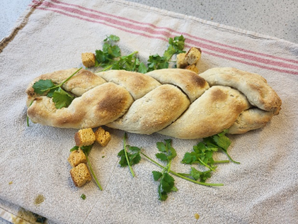 Plaited bread