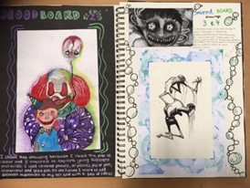 An example of a Year 10 sketchbook 