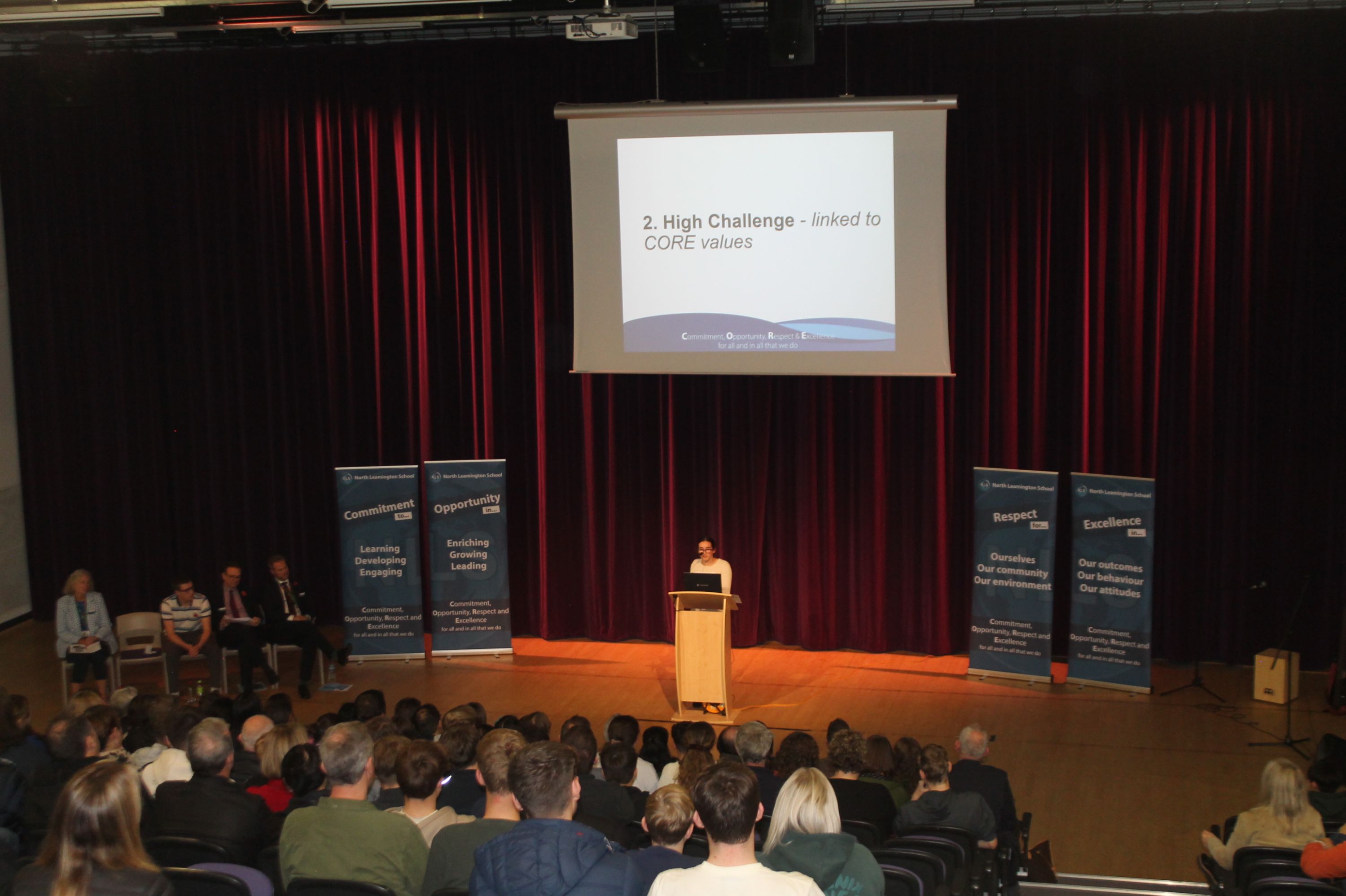 Senior Student Leader Millie sharing her experience at NLS Sixth Form Open  Evening 