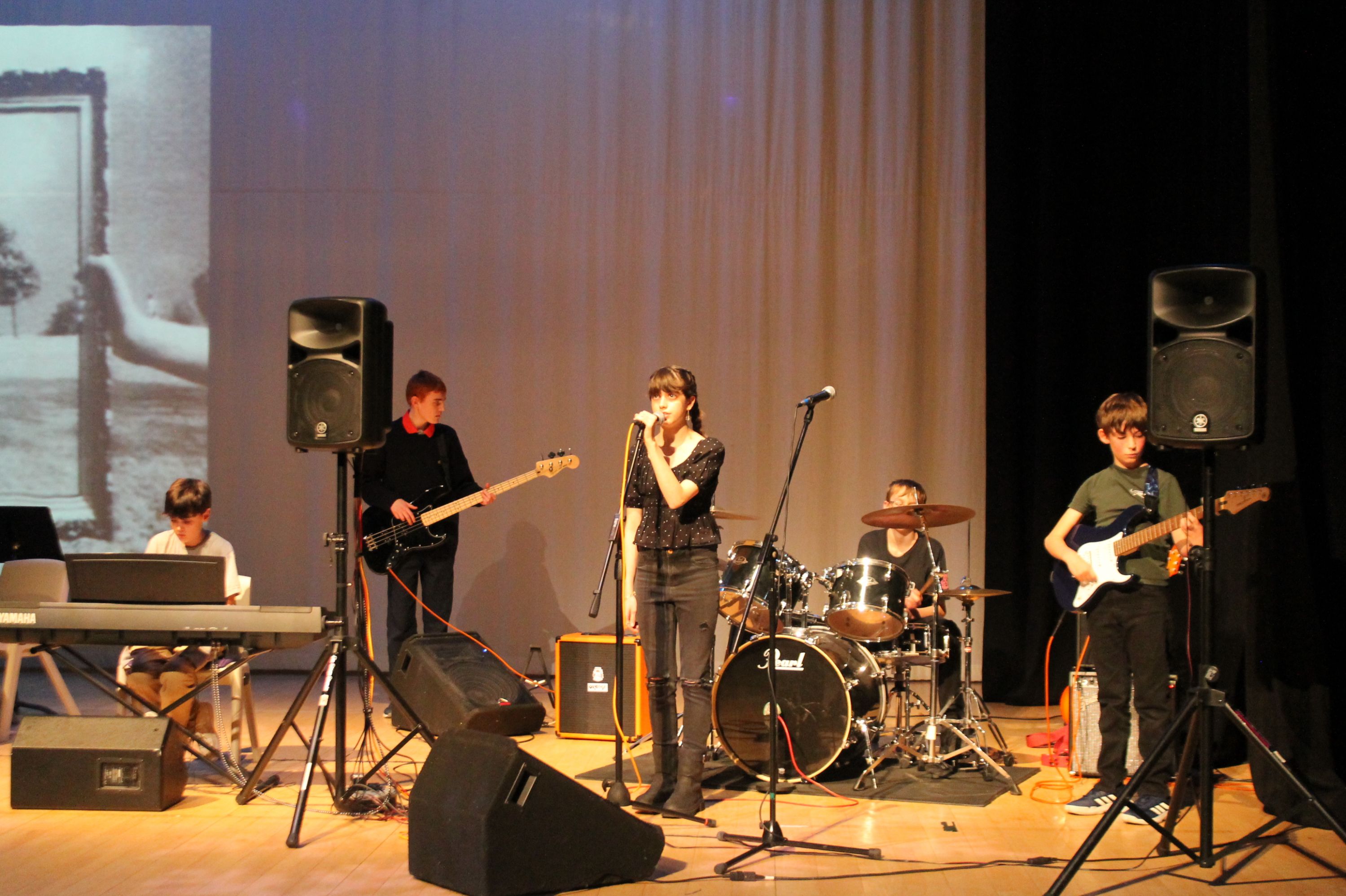 students performing at the Music concert