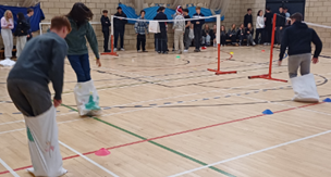 Sixth Form Students at their Christmas Silly Sports Event 