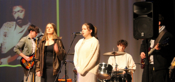 Sixth Form students performing at the winter Music Concert