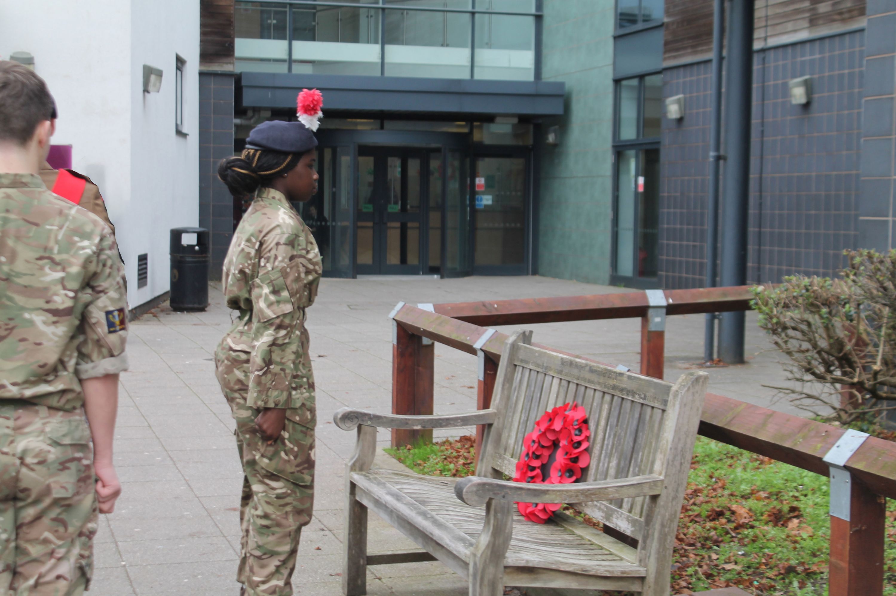 NLS cadet students laid a wreath at the Remembrance Service 